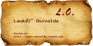 Laukó Oszvalda névjegykártya